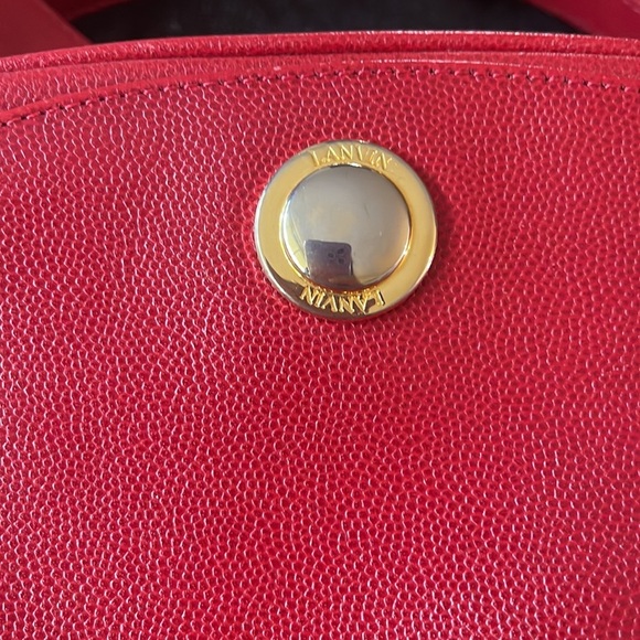 Lanvin Paris red sling/shoulder bag - Picture 7 of 15